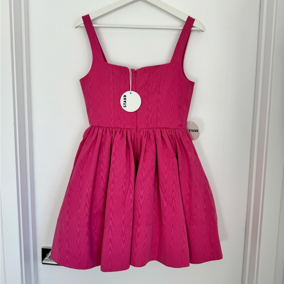 STAUD NWT 4 Landscape Pink Lollipop Mini Dress - Picture 5 of 11